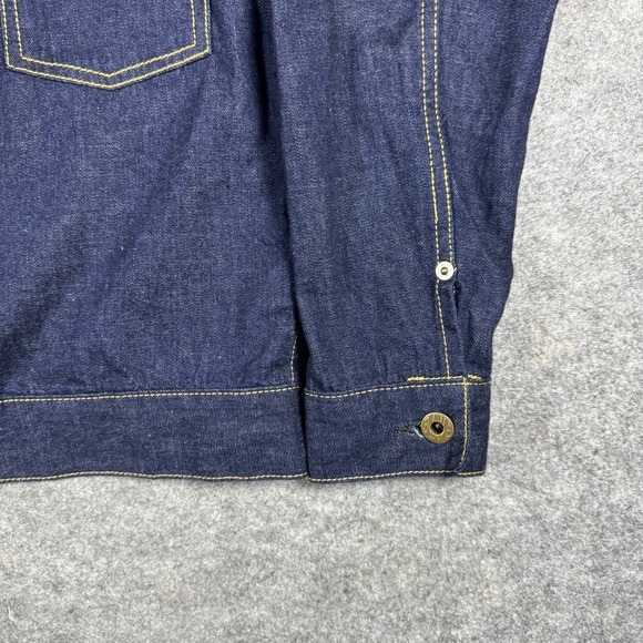 Japan Blue Jeans Type 1 Selvedge Denim Jacket Indigo Made in Japan 38 Buckleback - Picture 3 of 16